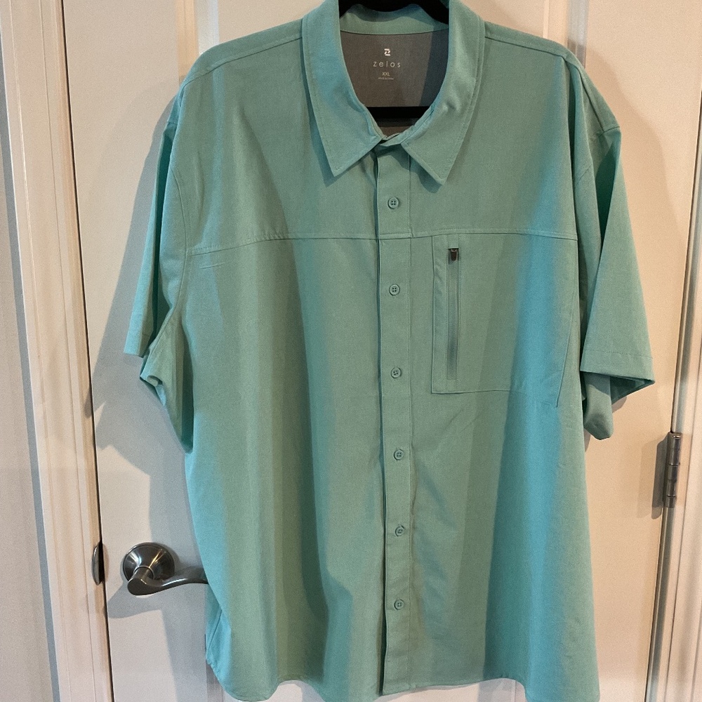 Zelos Short Sleeve Hybrid Shirt - XXL - Dewy Moss